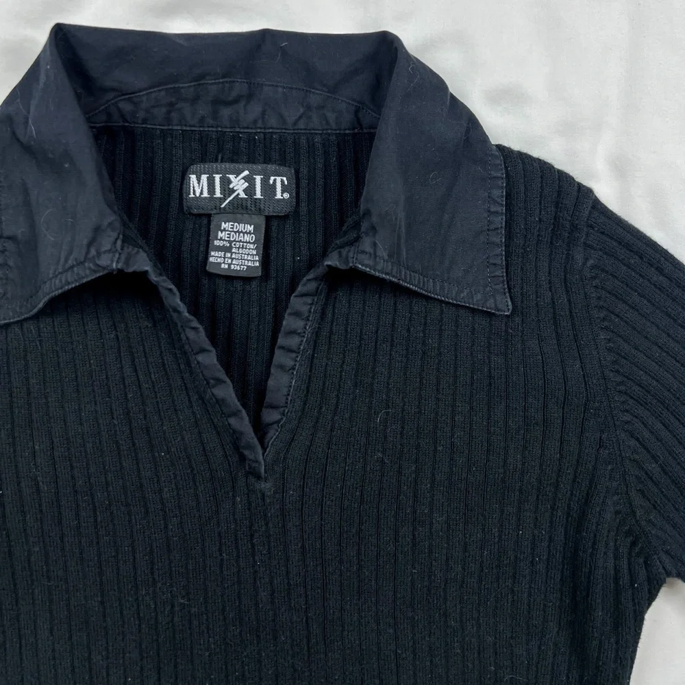 Y2K Mixit Collared Top - Picture 3 of 5